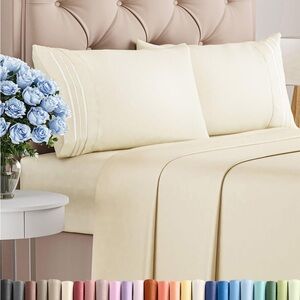 Queen Size Elegant Off White Bedding Set